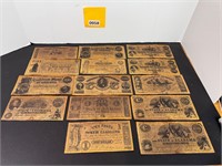 Antiqued Reproduction Bills