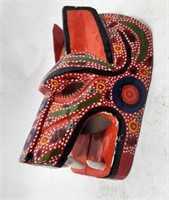 Mask  Dog Wood Hand Made Painted