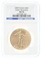 2009 $50 Gold Eagle Early Releases – NGC Graded