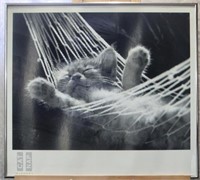Cat Nap Black & White Print 1991