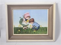 Oil Painting Children & Flowers by Emma