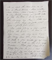 Korean War Letter to Wife - Soldier Blying B-29