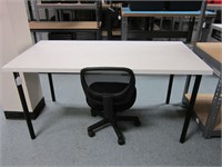 WORK TABLE WITH OFFICE CHAIR