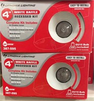 4" WHITE BAFFLE RECESSED KIT 2 BOXES - new