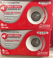 4"WHITE BAFFLE RECESSED KIT 2 BOXES -new