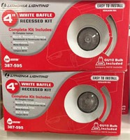 4" WHITE BAFFLE RECESSED KIT 2 BOXES -new