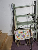 TV Trays, Metal 5 Shelf Unit, Floor Lamp Frame,