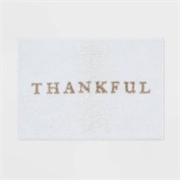 20x30 'Thankful' Bath Rug White - Threshold