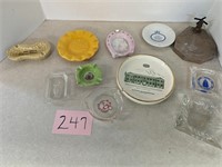 Lot of advertising & unique ash trays