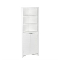 Madison 23x17x64in Tall Corner Cabinet  White