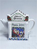 Santas Grotto Lidded Porcelain Teapot H:5.5" Wade