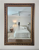 Vtg Gold Toned Wall Hang Mirror