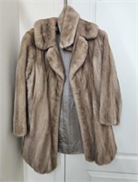 Light Brown Fur Coat & Collar