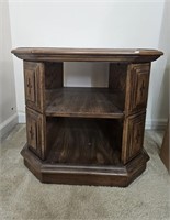 Vtg Wooden 2 Tier End Table