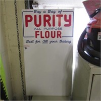 PURITY FLOUR METAL FLOUR SIGN