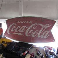 WOODEN PAINTED COCA-COLA SIGN