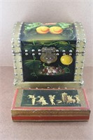 2 Vintage Wooden Decor/ Trinket Boxes