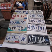 BOX OF ASST LICENCE PLATES
