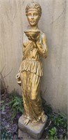 Heavy 59" Hebe Woman Concrete Fountian Statue