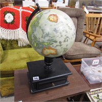 TABLETOP GLOBE W/ DRAWER  14 1/2" HIGH