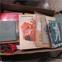 BOX OF ASST SCOUTING BOOKS