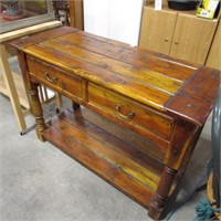 COUNTRY MADE SOFA TABLE W/ 2 DRAWERS