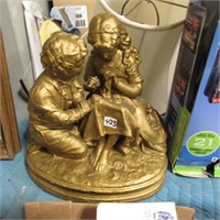 COUPLE STATUE - 12" X 12 1/2"