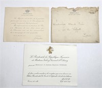 Invitations from King of England & President of Fe