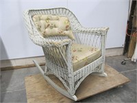 ANTIQUE WICKER ROCKING CHAIR