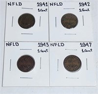 Newfoundland Cents Set 1941 - 1947