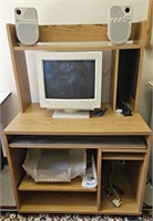 Vtg Wooden 2pc. Desk w/ Accessories