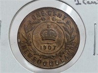 1907 Newfoundland Cent