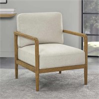 THOMASVILLE FABRIC ACCENT CHAIR W WOOD FRAME $250