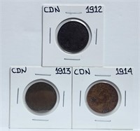 1912 1913 1914 Large Cent Canada