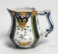 Hand Painted French Pottery Pitcher Antique