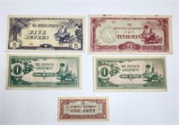 Japan Occupation WW2 Banknotes