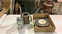 Sprayer, oil can, grinding wheel