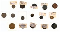 Misc. Lot of Approx. 16 US & Foreign Coins:
