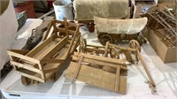 Wooden wagon decor