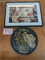 Disneyland Tray and Snow White Print