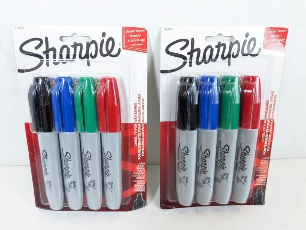 NEW Sharpie Coloured Permanent Markers (x2pks)