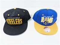 NEW Pittsburgh Steelers & LA Rams Sports Cap (x2)