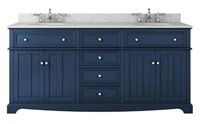 Fremont 72 in. Double Sink Freestanding Navy B