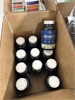 Lot of 12 bottles of probiotic with plant-based