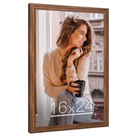 *16x24 Wood Frame Brown, Rustic Natural 24x16in Wo