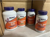 Lot of Assorted Now Supplements: Caprylic Acid,