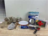 lot of kitchenware/bathroom/first aid items