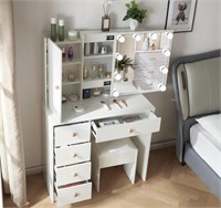 Buildonely Hollywood Makeup Vanity Desk with
