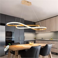 Likflyer Gold Led Chandelier,Dimmable Modern Chan