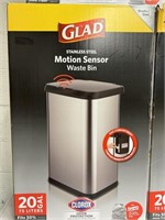 Glad Stainless Steel Motion Sensor Trash Can